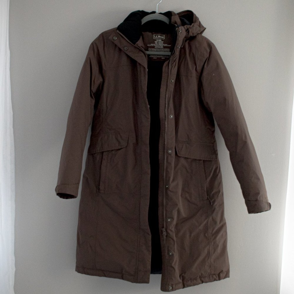 Down Filled L.L. Bean Brown Parka